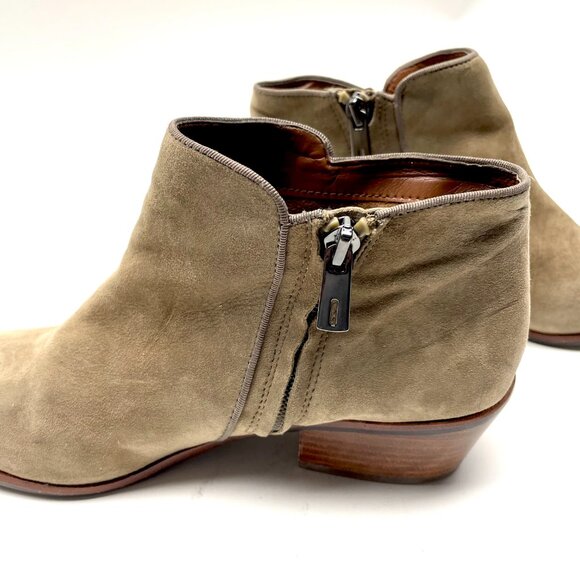 Sam Edelman sand suede booties side zipper - Picture 4 of 7
